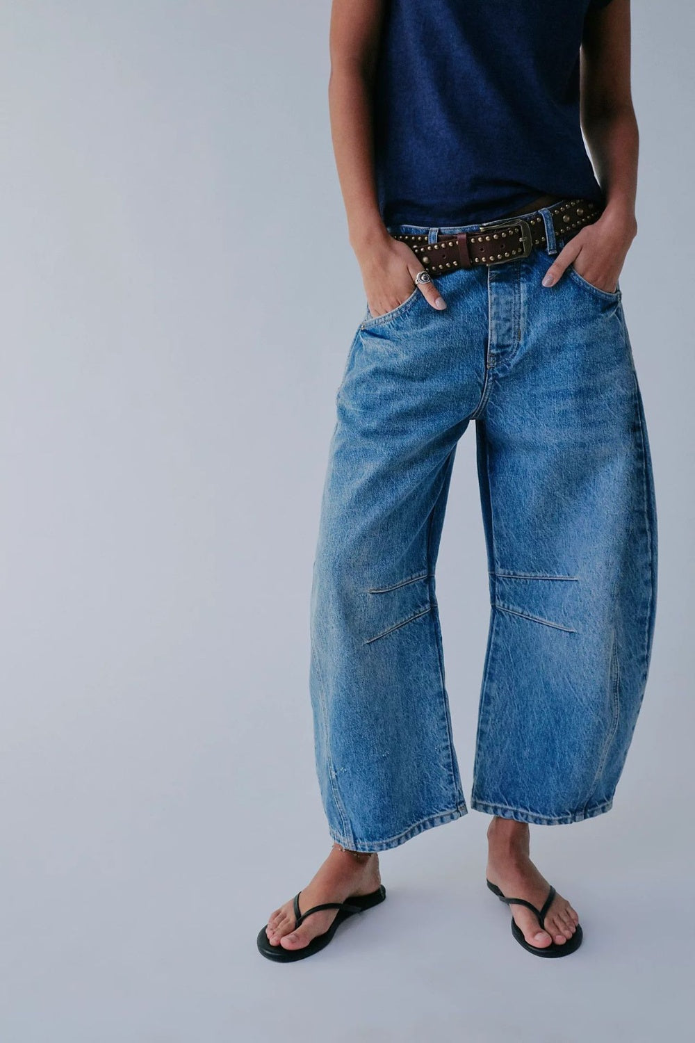 Wide Leg Jeans with Pockets | Maekery Studio