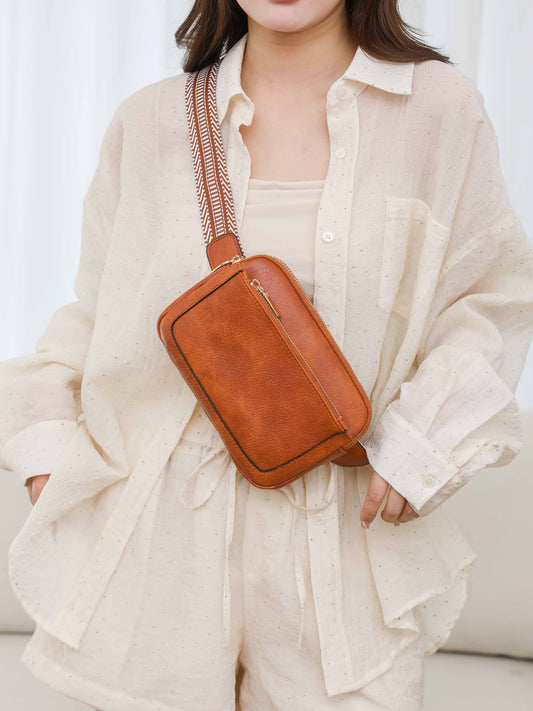 PU Leather Rectangle Crossbody Bag | Maekery Studio