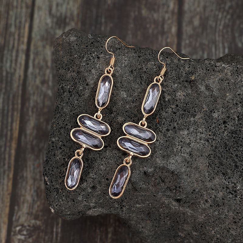 Alloy Colourful Stone Earrings | Maekery Studio