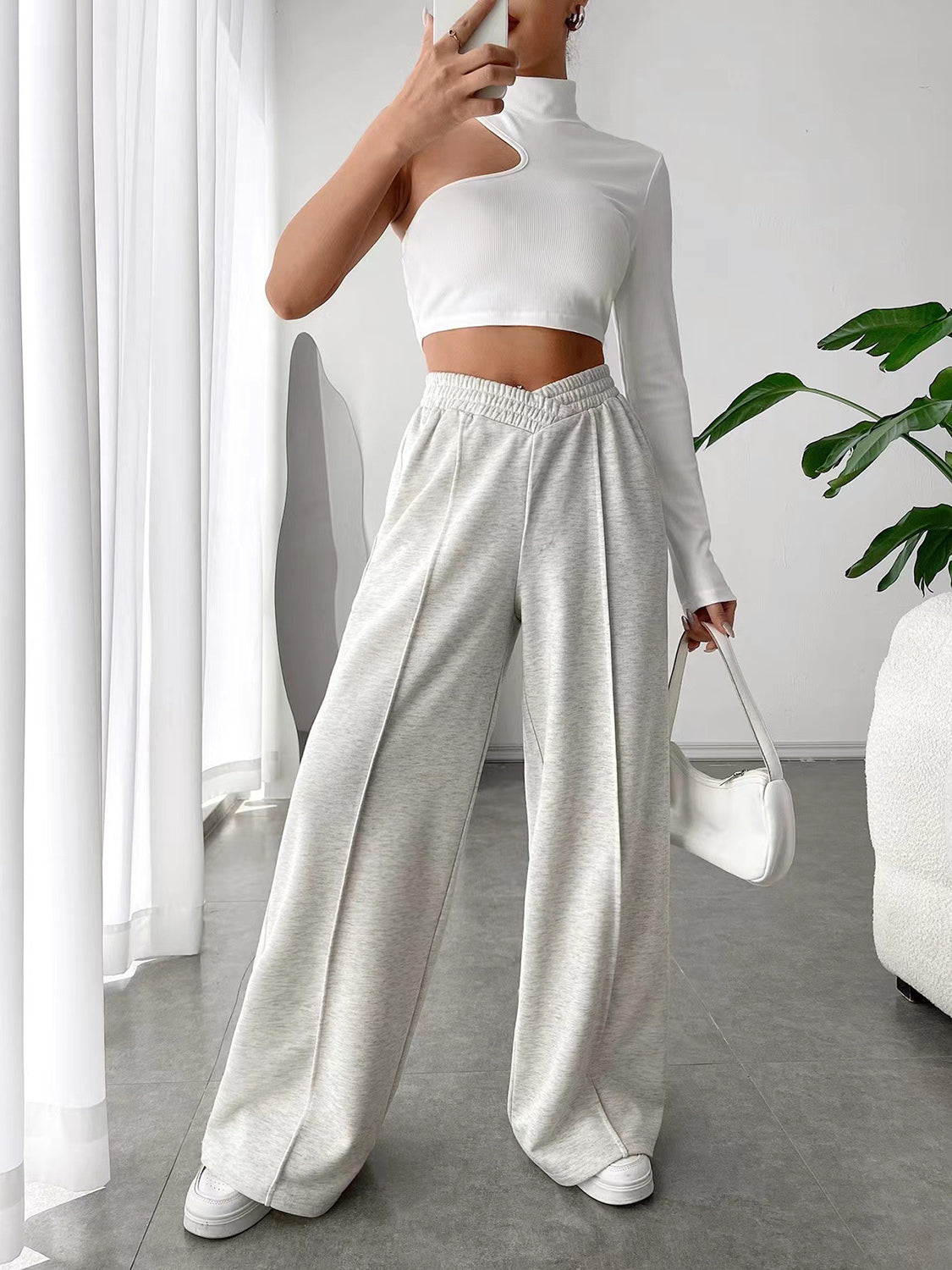 Elastic Waist Wide Leg Pants | Maekery Studio