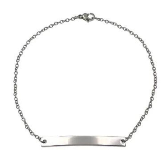 Dual Style Curved Bar Bracelet/Anklet 18K Gold Stainless Steel | Maekery Studio