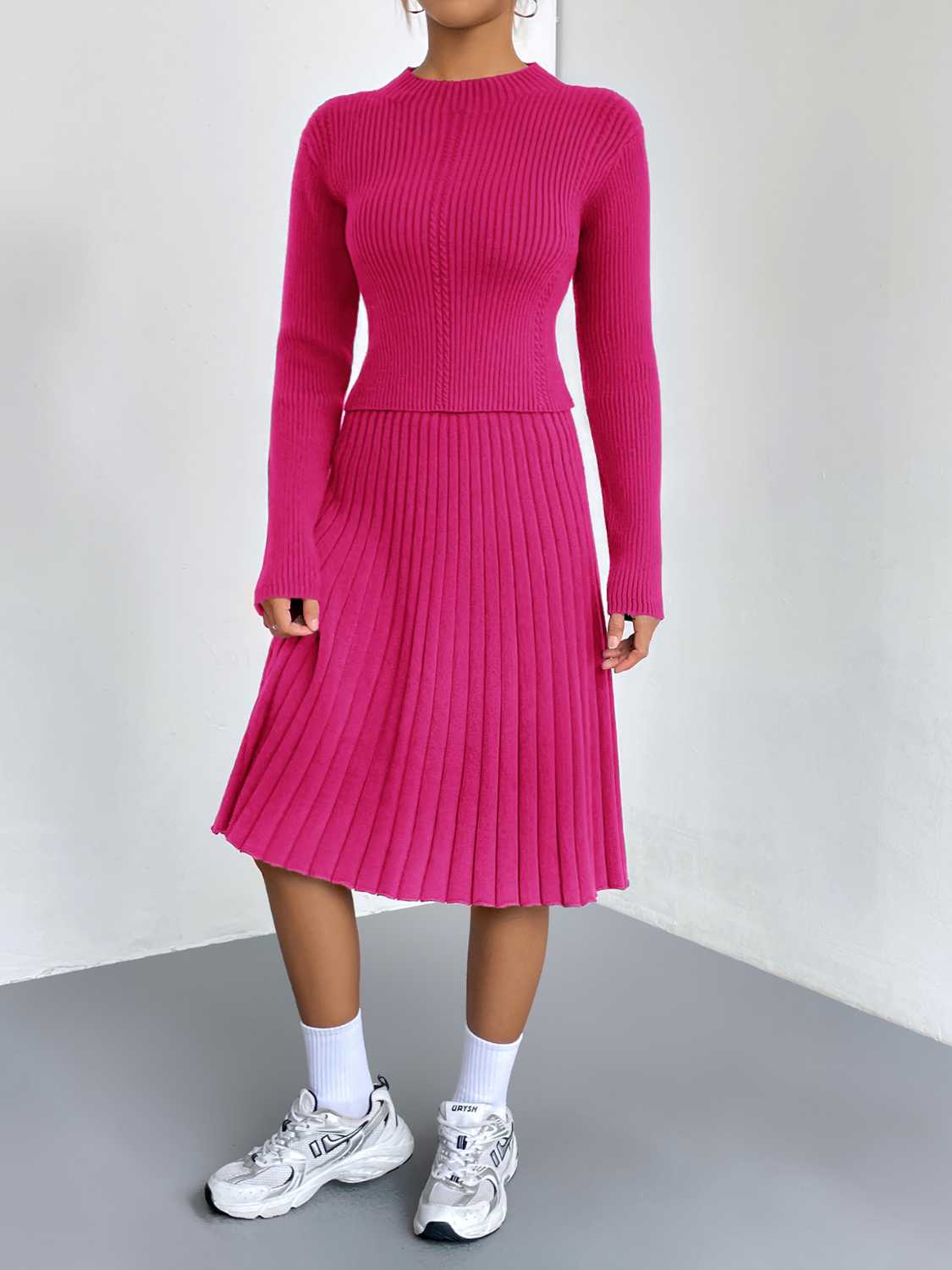 Rib-Knit Sweater and Skirt Set | Maekery Studio