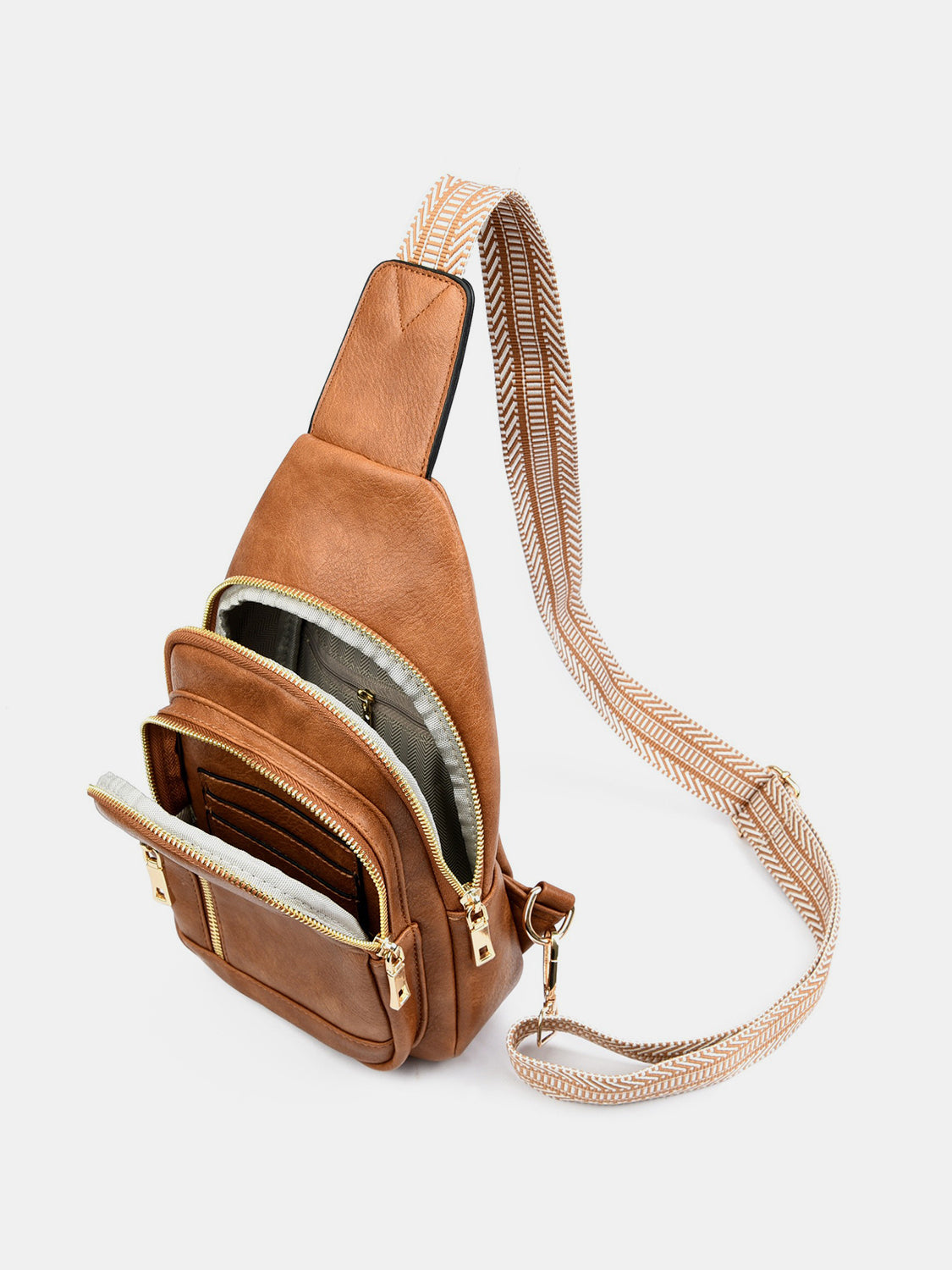 PU Leather Adjustable Strap Crossbody Bag | Maekery Studio