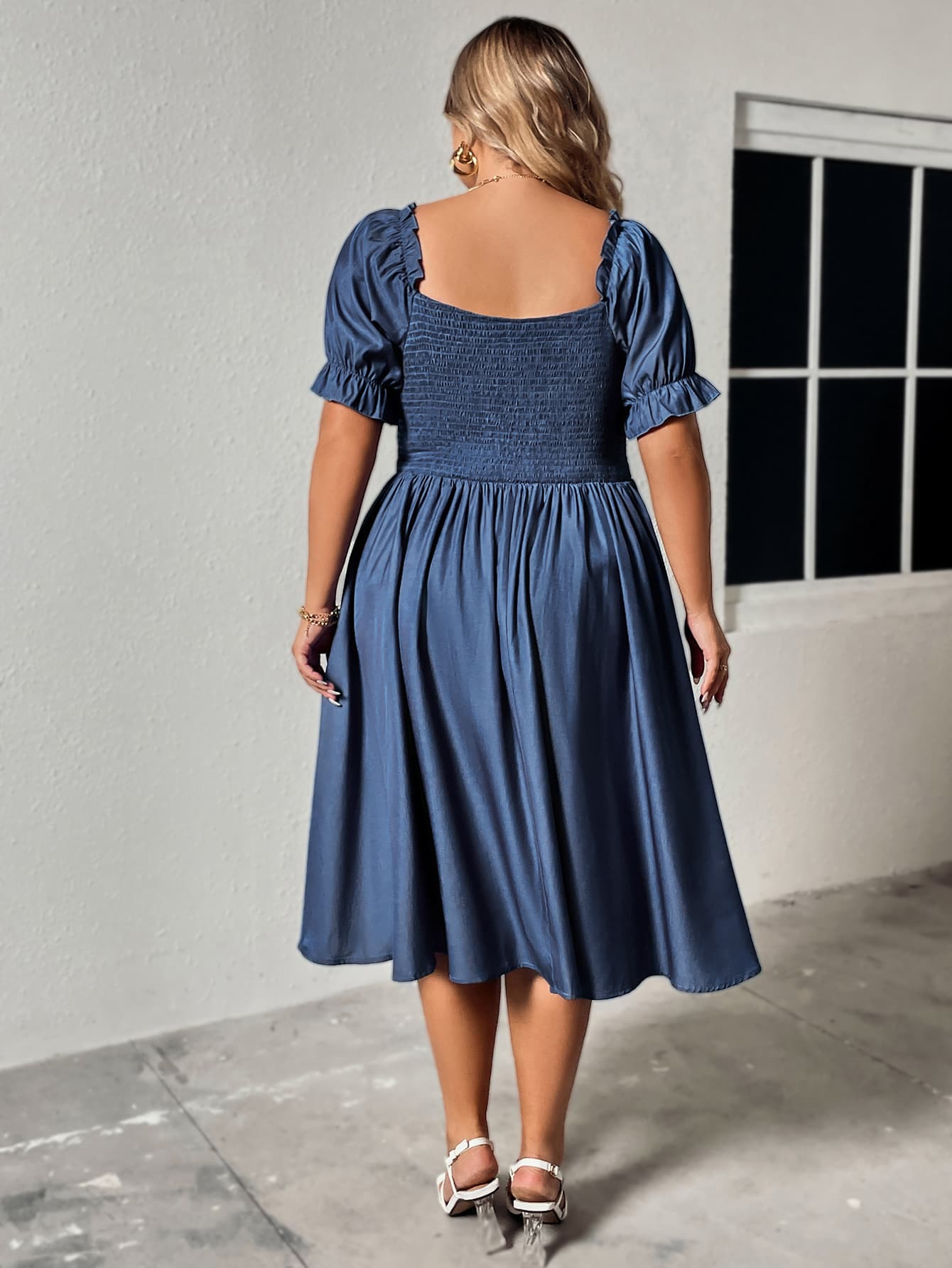 Honey Plus Size Ruched Sweetheart Neck Dress | Maekery Studio