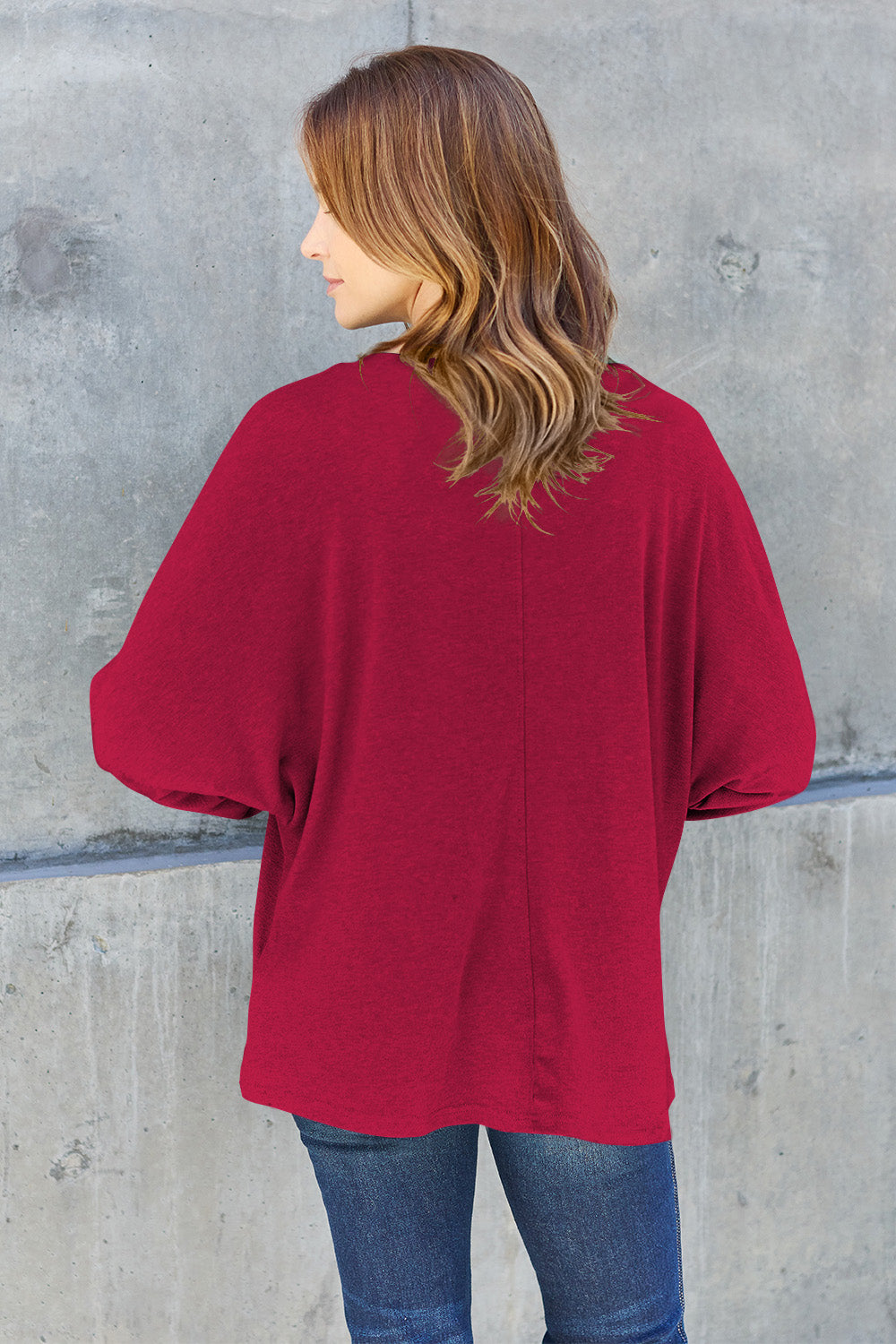 Double Take Full Size Round Neck Long Sleeve T-Shirt | Maekery Studio