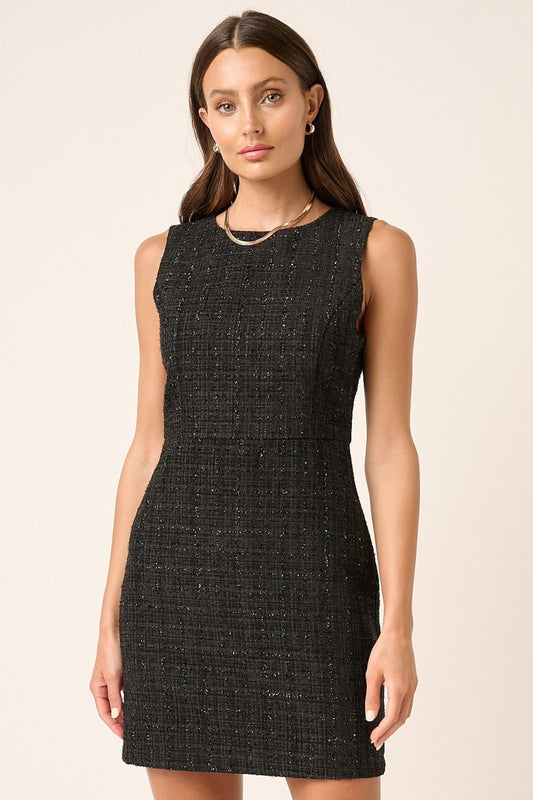 Mittoshop Tweed Sleeveless Mini Dress | Maekery Studio