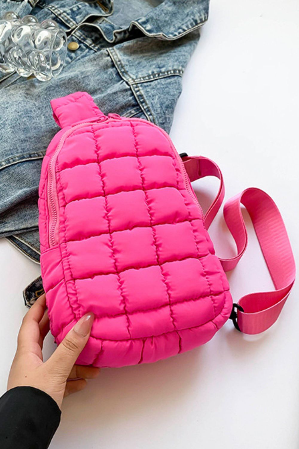 Quilted Nylon Crossbody  Bag | Maekery Studio