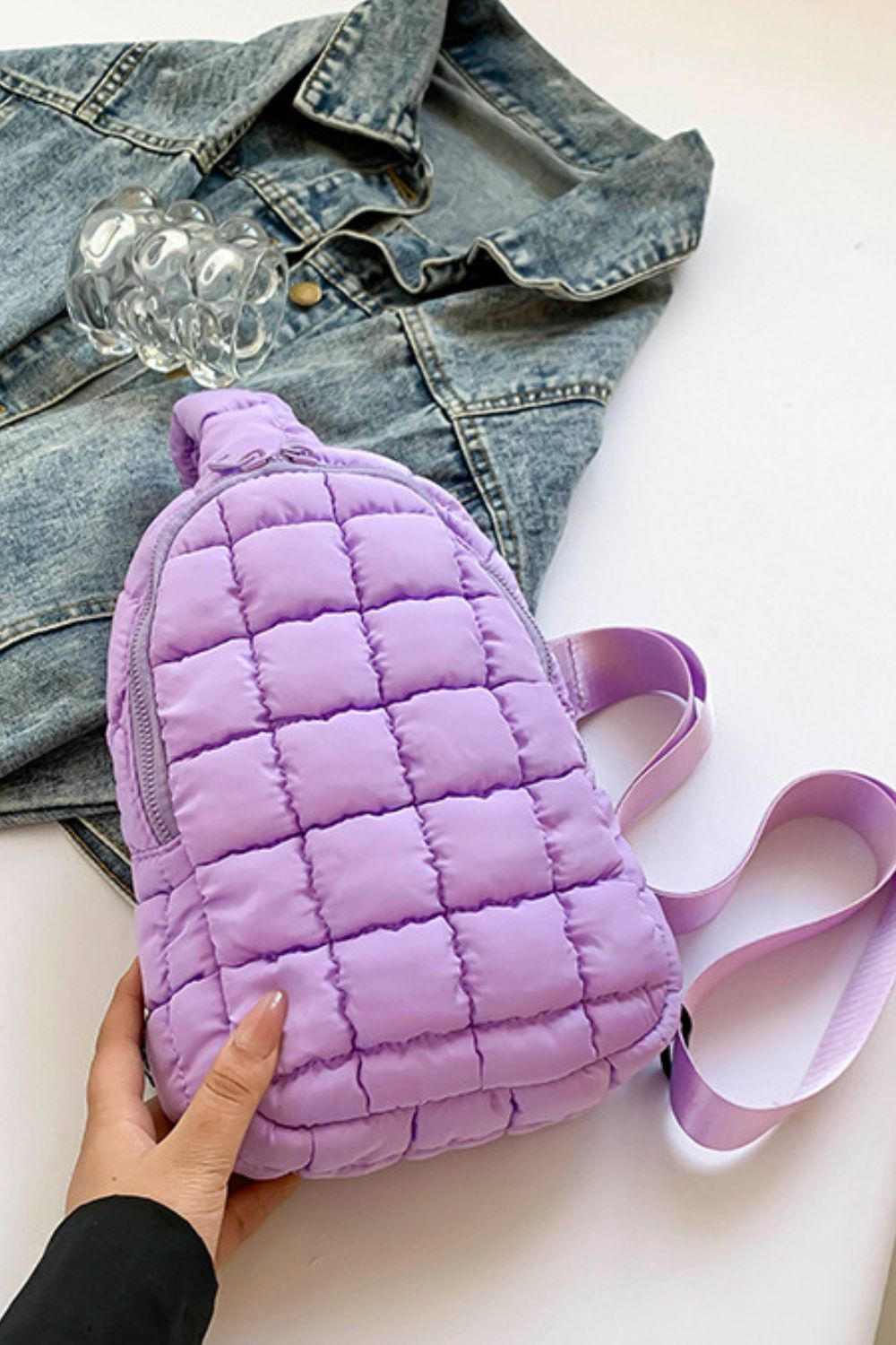 Quilted Nylon Crossbody  Bag | Maekery Studio