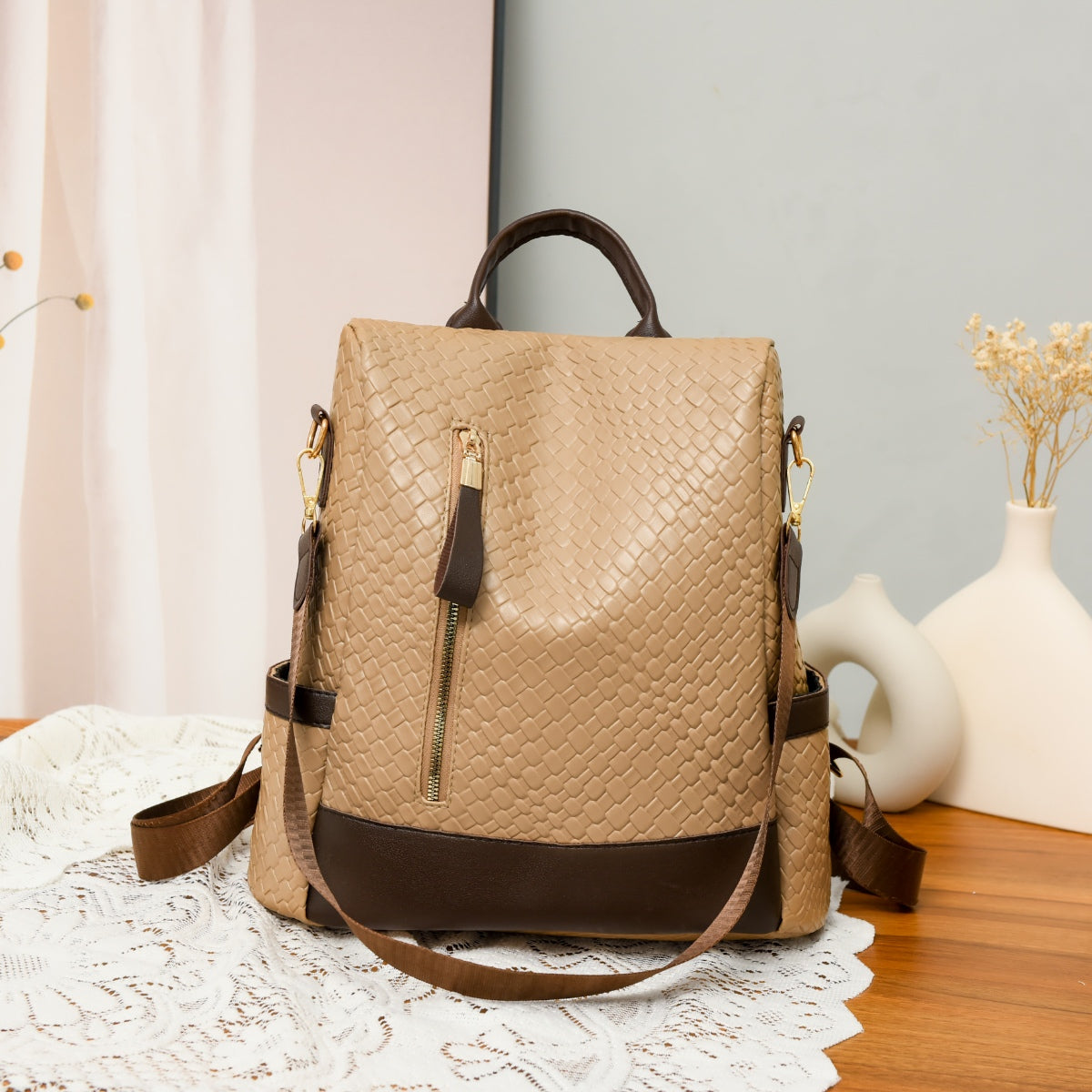 PU Leather Backpack Bag | Maekery Studio