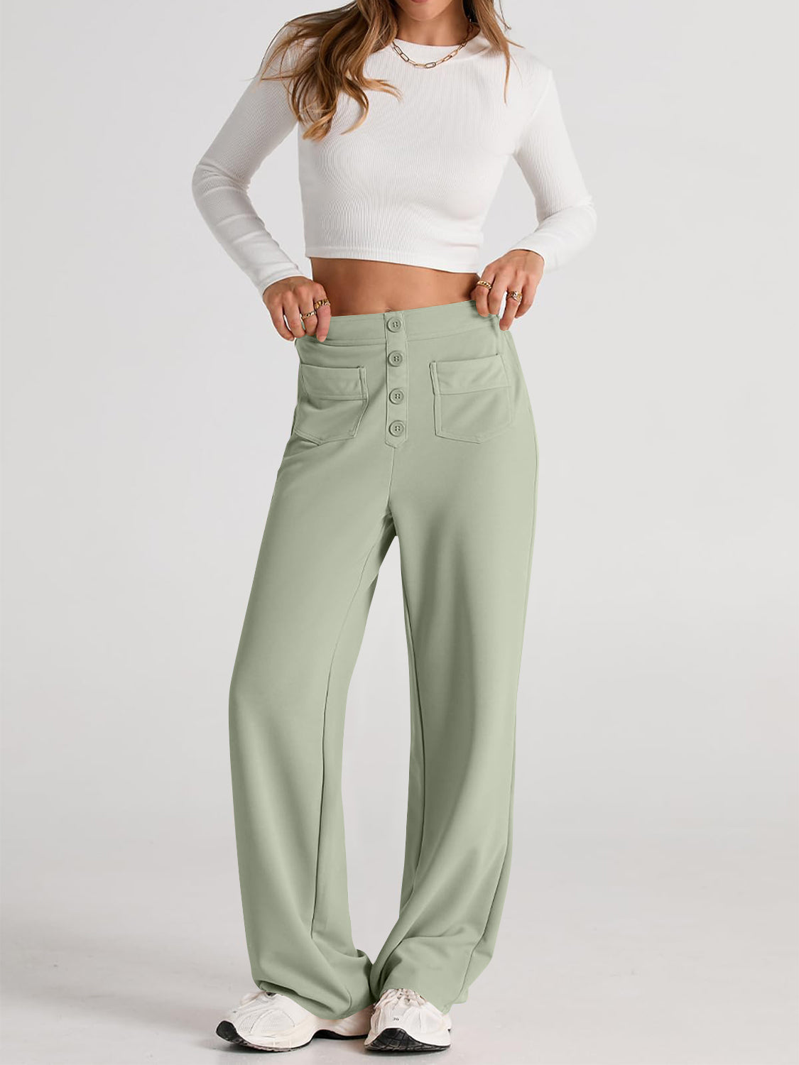 High Waist Wide Leg Pants | Maekery Studio