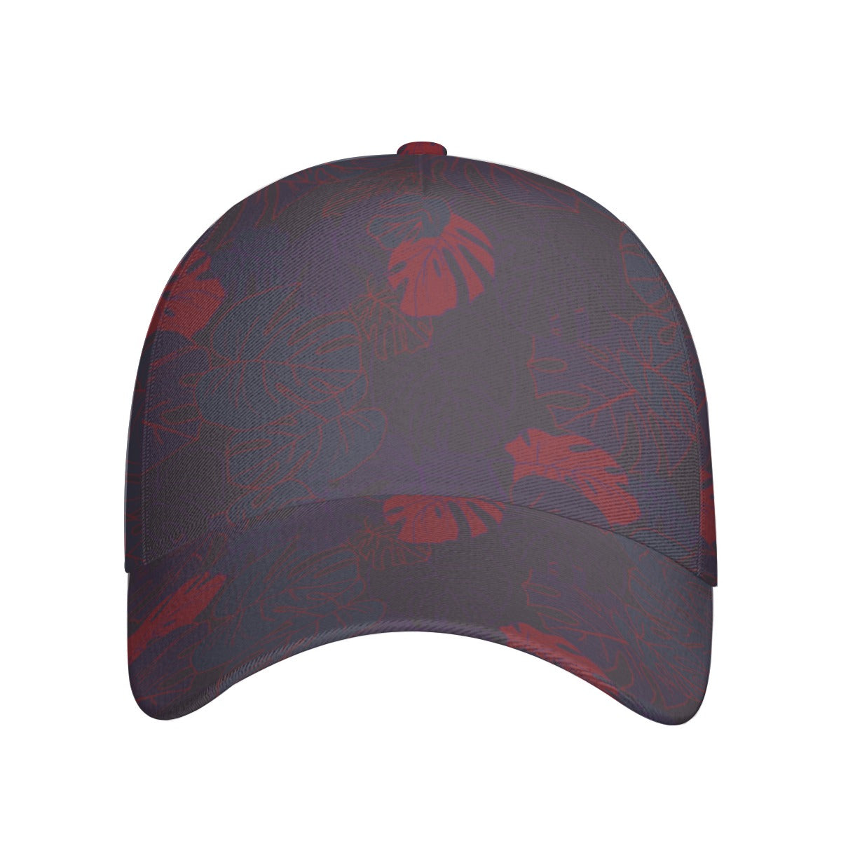 Purple and Red Flower All-Over Print Peaked Cap With Box