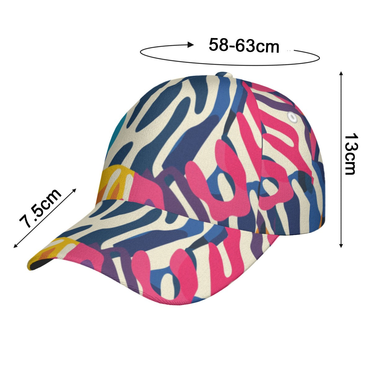 All-Over Print Peaked Cap | Maekery Studio