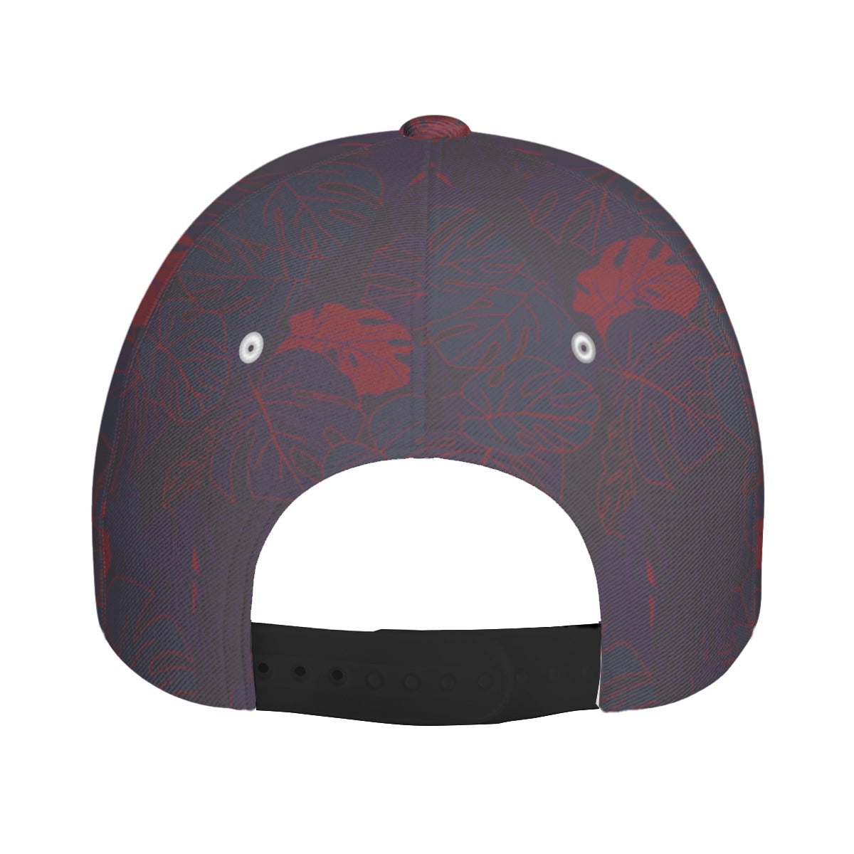 Purple and Red Flower All-Over Print Peaked Cap With Box