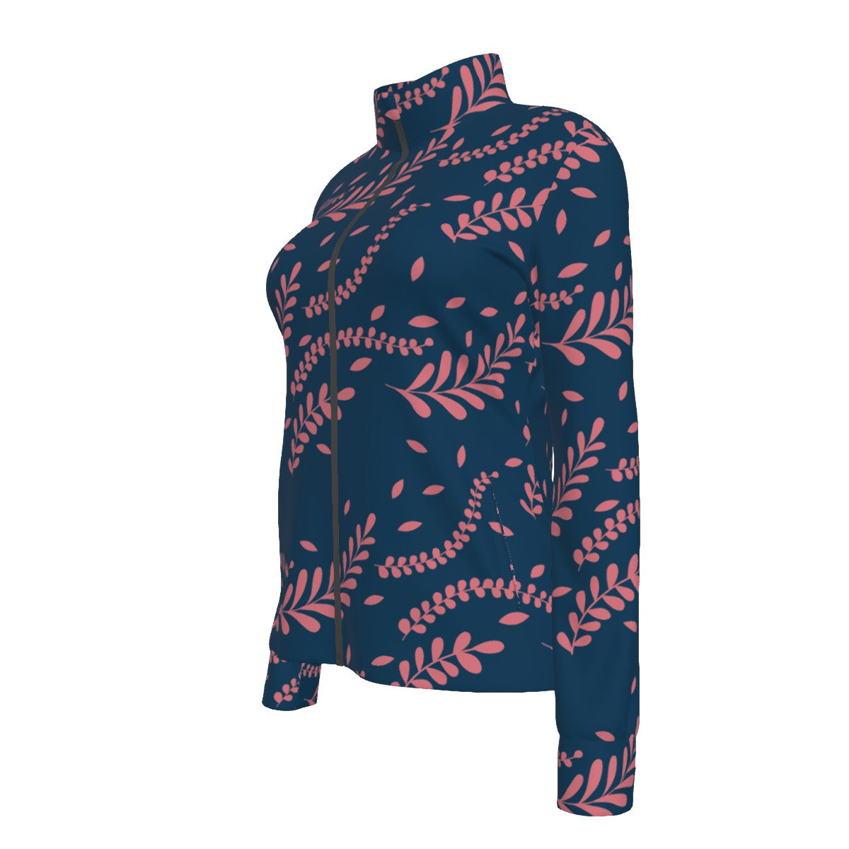 All-Over Print Women's Long Sleeve Thumbhole Jacket | Maekery Studio