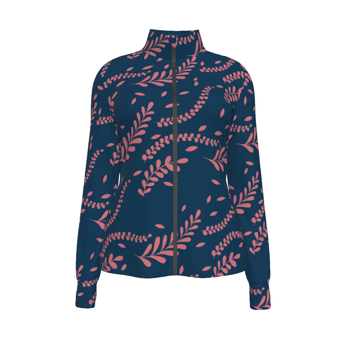 All-Over Print Women's Long Sleeve Thumbhole Jacket | Maekery Studio