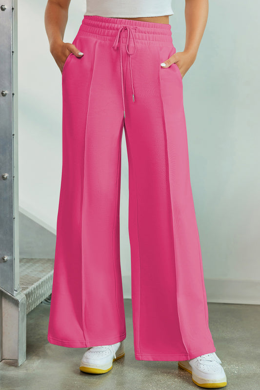 Drawstring Wide Leg Pants with Pockets | Maekery Studio