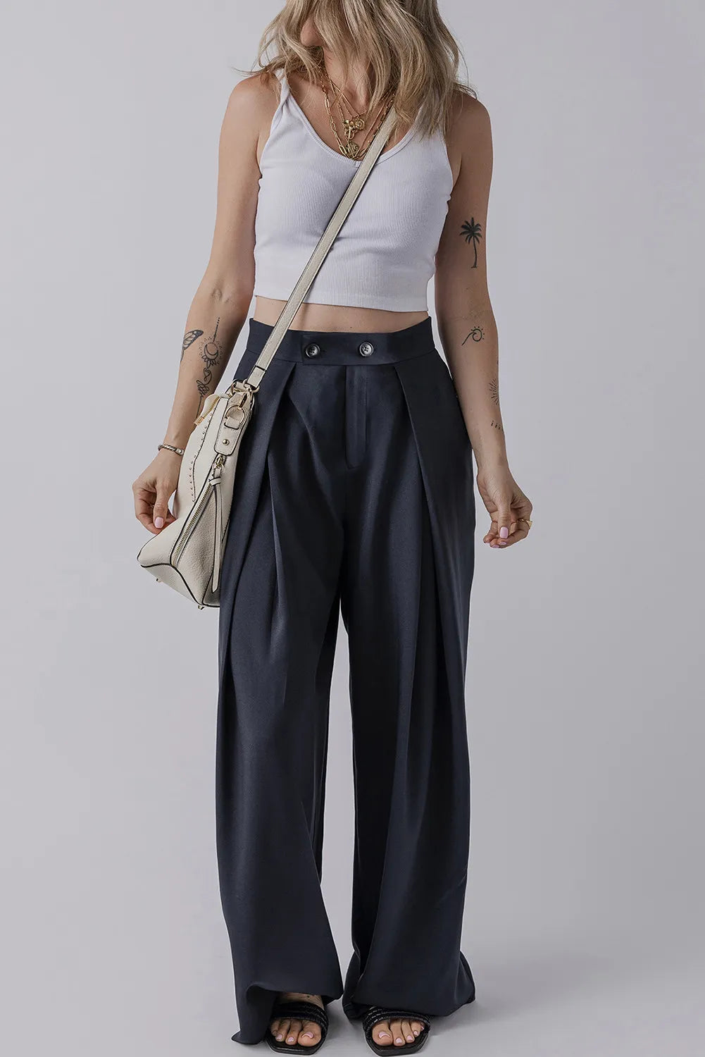 Wide Leg Pants with Pockets | Maekery Studio