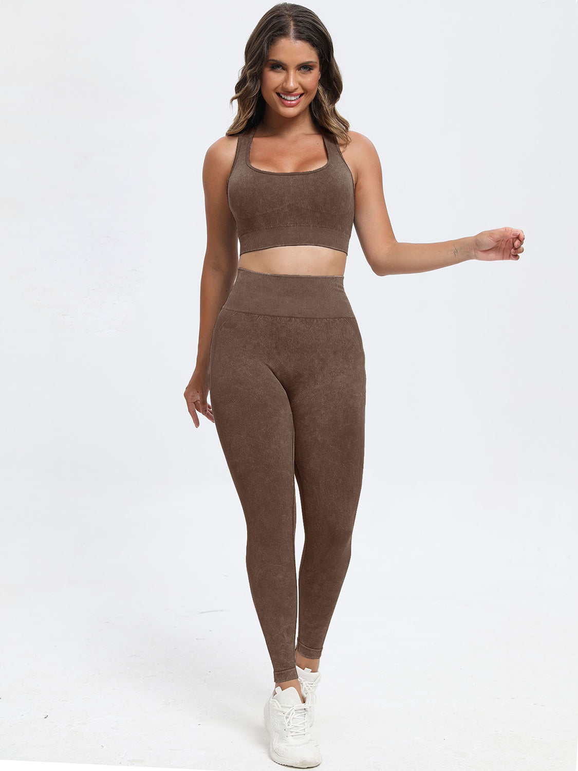 Scoop Neck Wide Strap Top and Pants Active Set | Maekery Studio