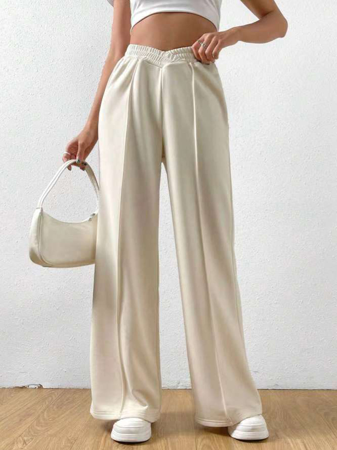 Elastic Waist Wide Leg Pants | Maekery Studio