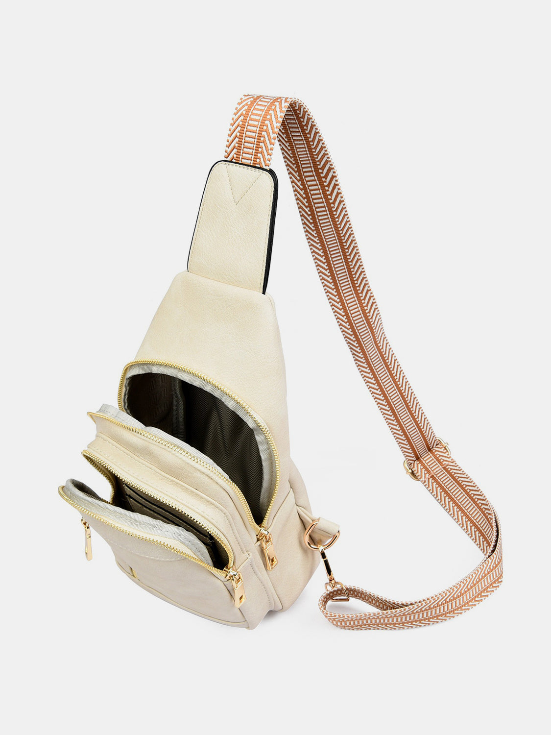 PU Leather Adjustable Strap Crossbody Bag | Maekery Studio