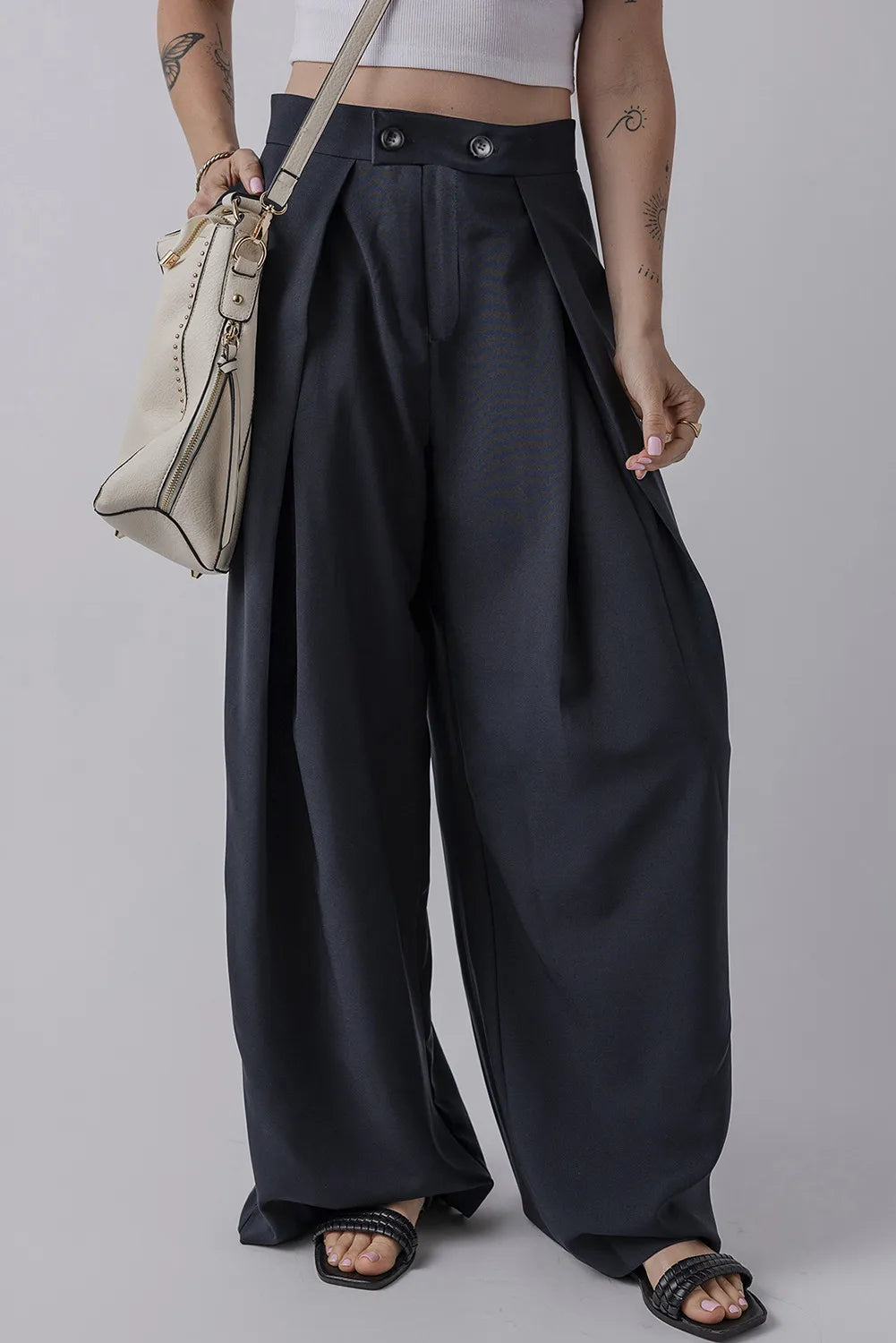 Wide Leg Pants with Pockets | Maekery Studio