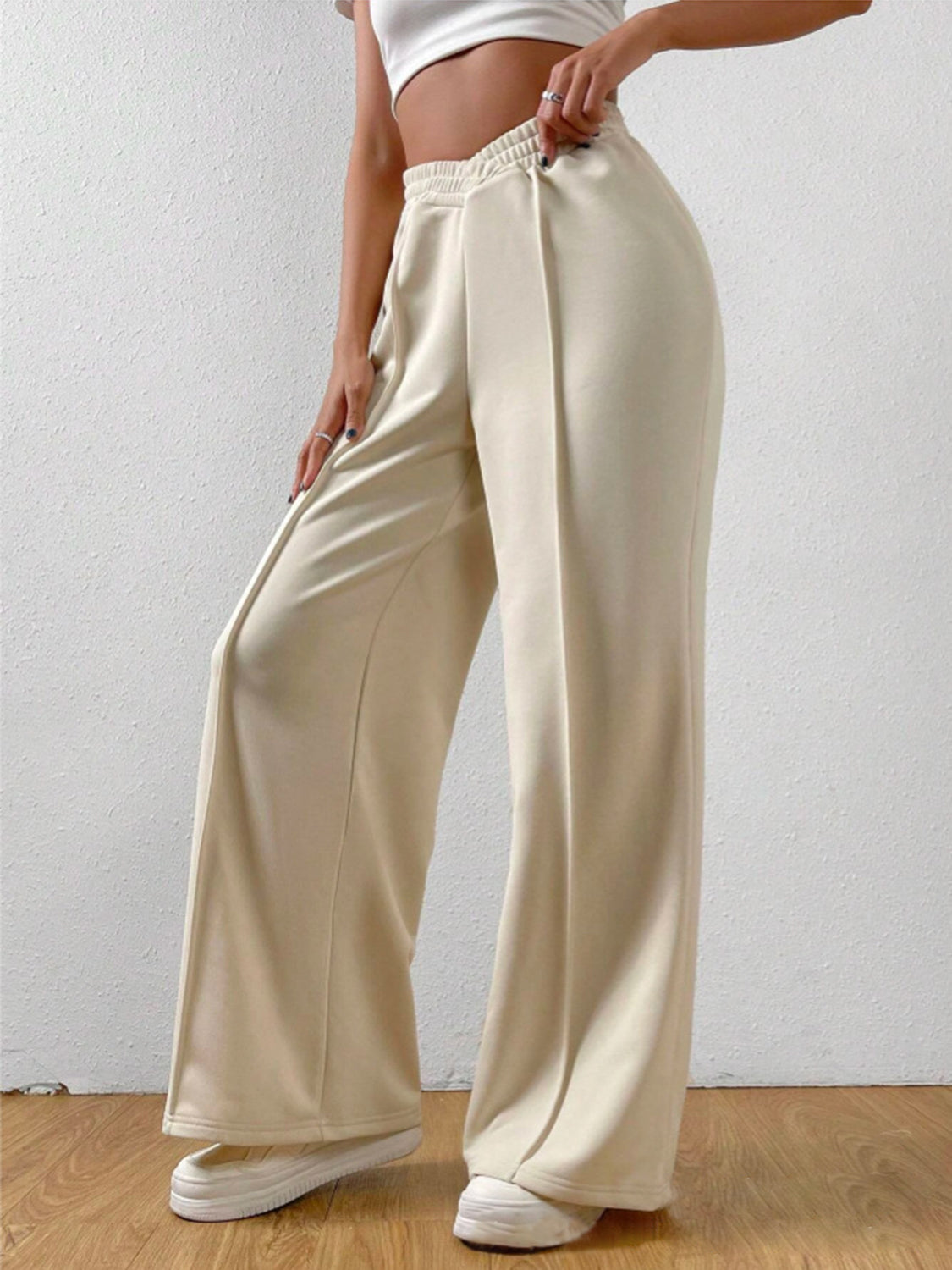 Elastic Waist Wide Leg Pants | Maekery Studio