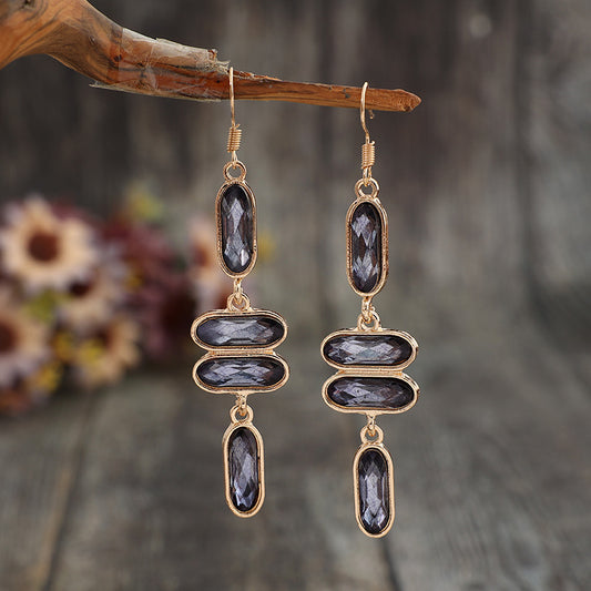 Alloy Colourful Stone Earrings | Maekery Studio