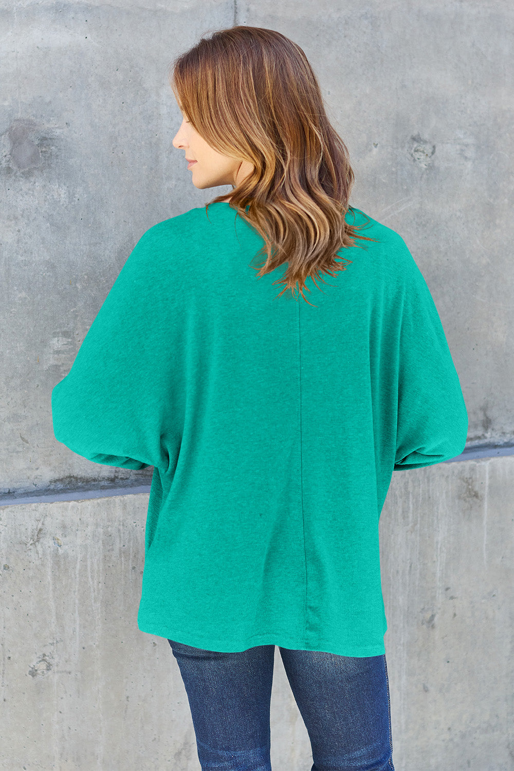 Double Take Full Size Round Neck Long Sleeve T-Shirt | Maekery Studio