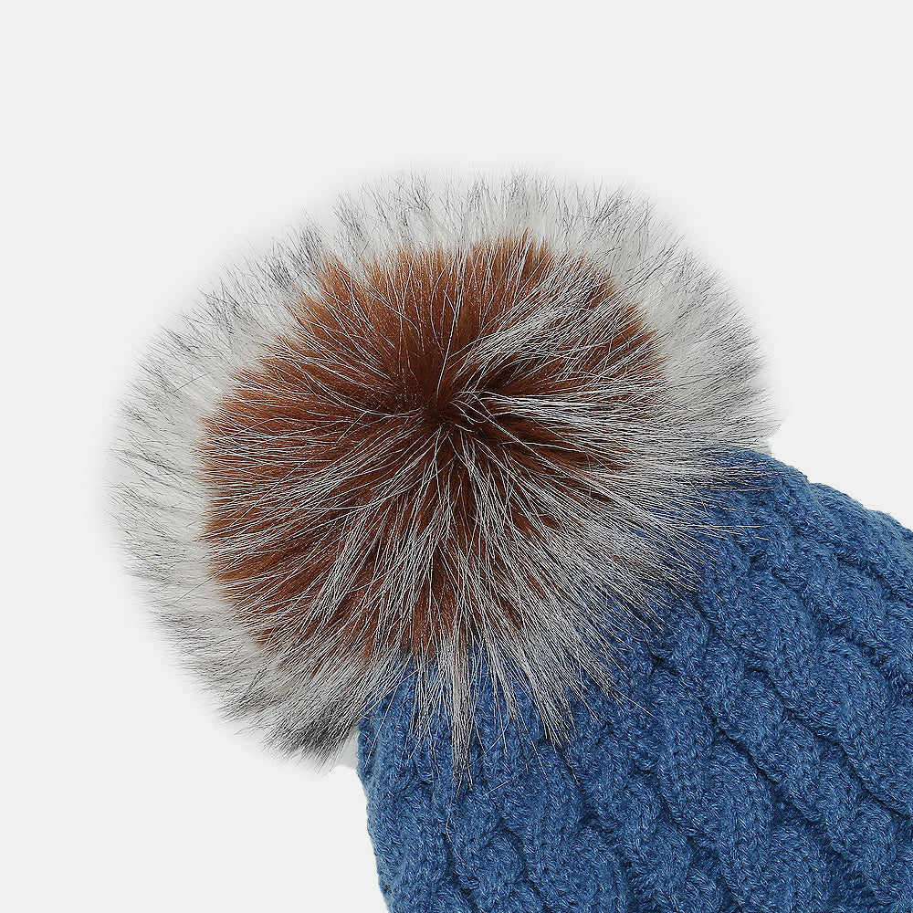 Cable Knit Winter Hat with Pompom | Maekery Studio