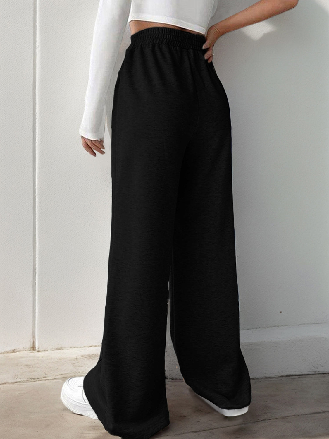 Elastic Waist Wide Leg Pants | Maekery Studio