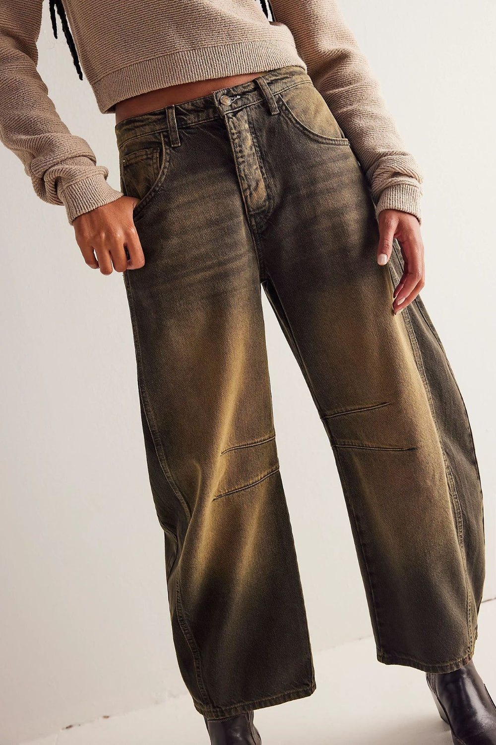 Wide Leg Jeans with Pockets | Maekery Studio