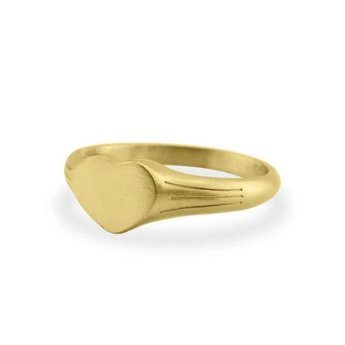 Engravable Heart Signet Ring | Maekery Studio