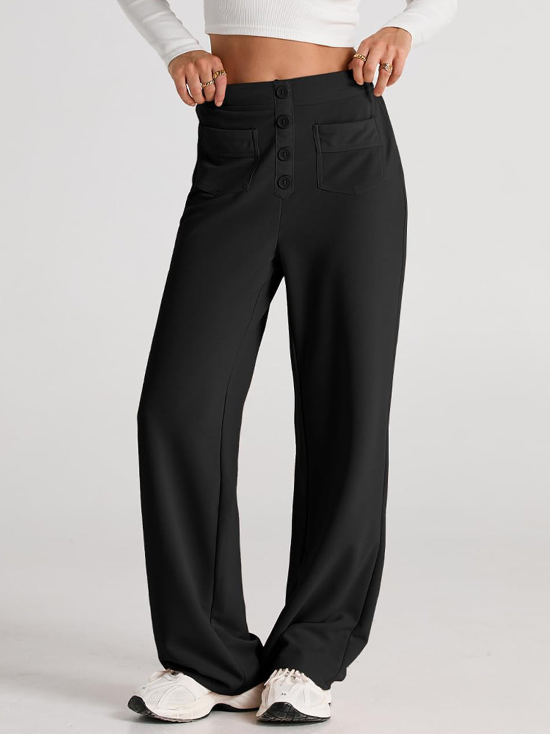 High Waist Wide Leg Pants | Maekery Studio