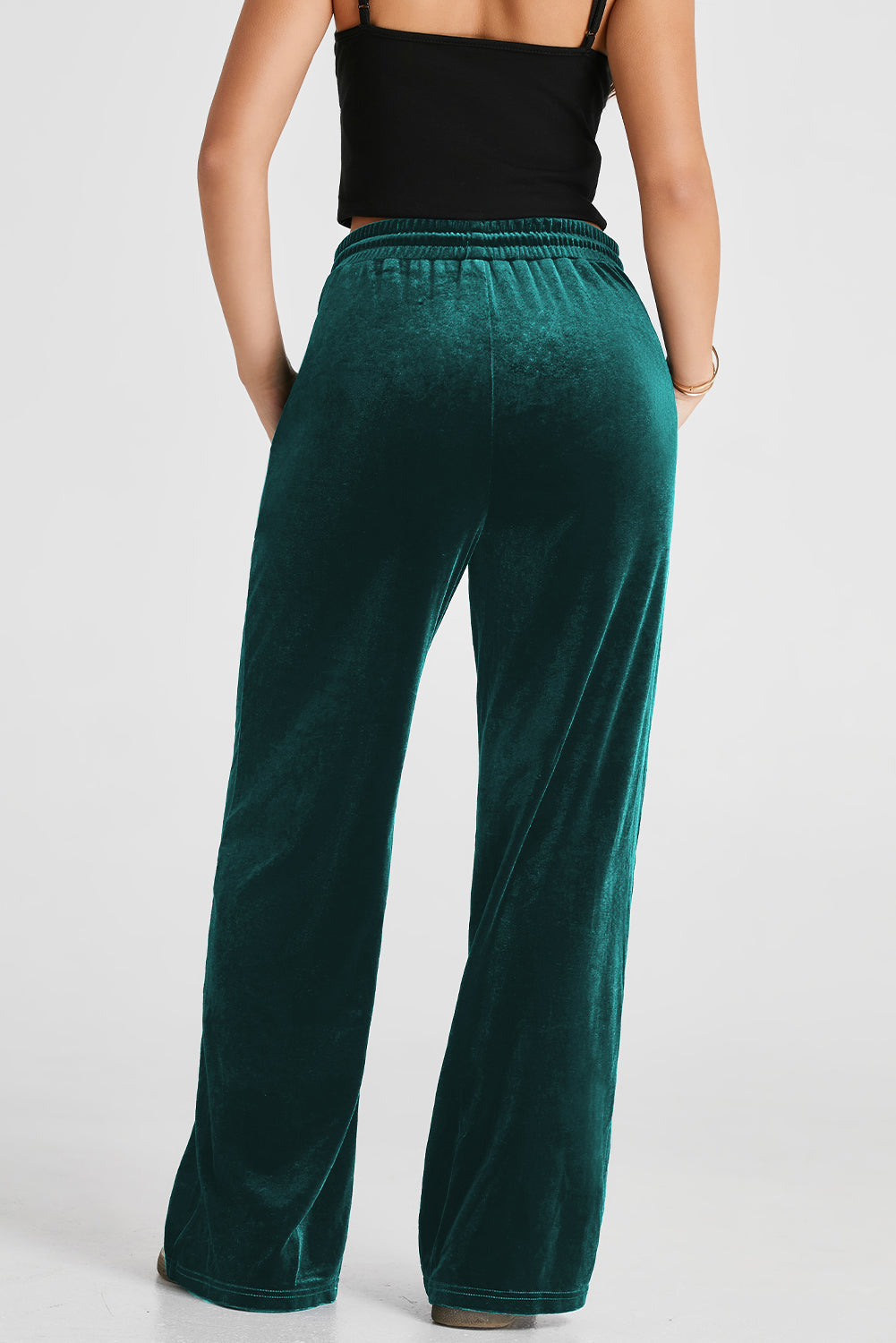 Drawstring Wide Leg Active Pants | Maekery Studio