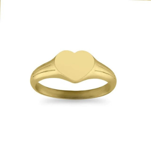 Engravable Heart Signet Ring | Maekery Studio