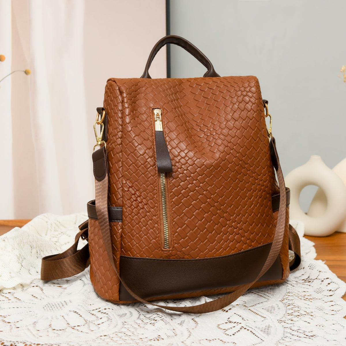 PU Leather Backpack Bag | Maekery Studio