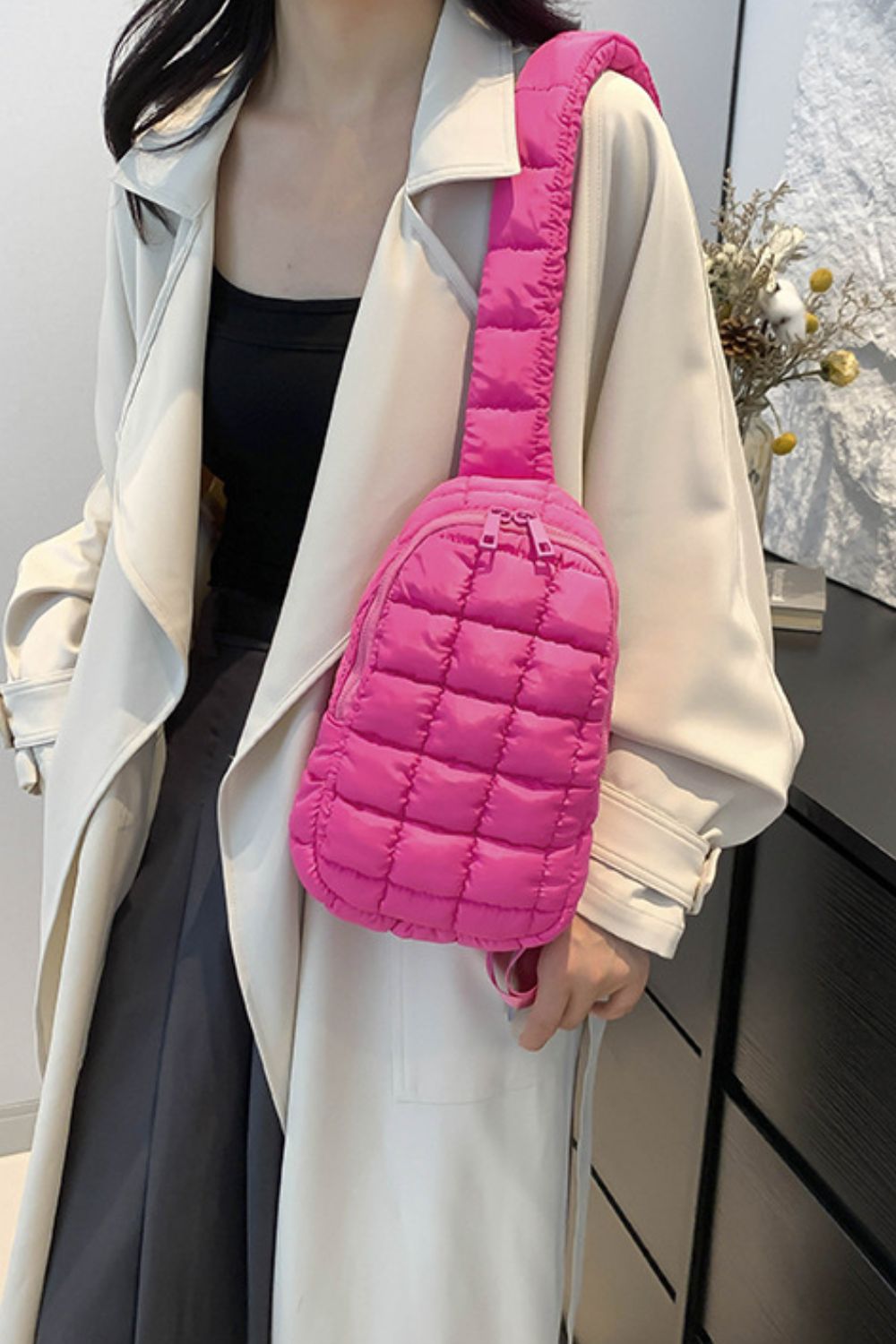 Quilted Nylon Crossbody  Bag | Maekery Studio