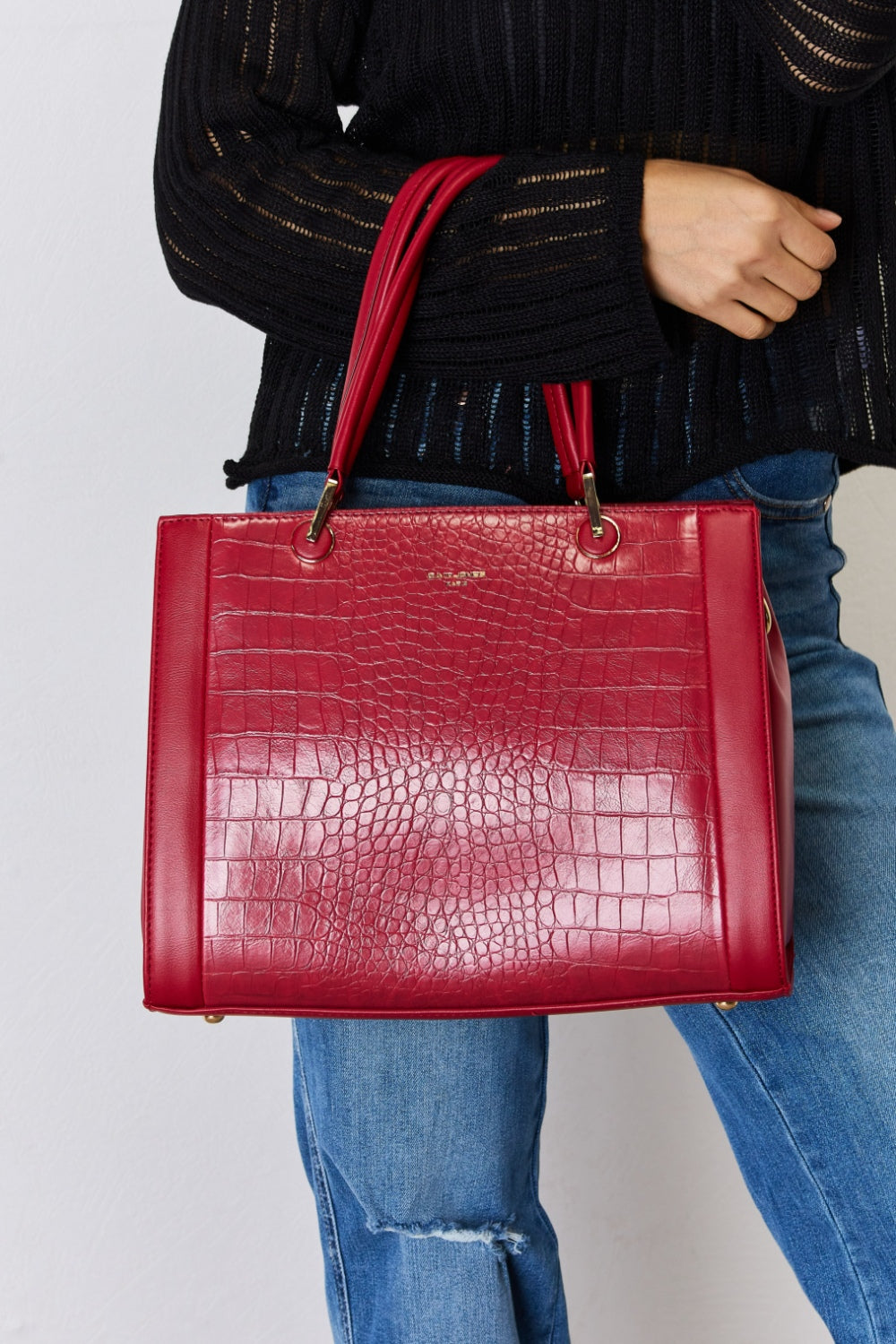 David Jones Texture PU Leather Handbag | Maekery Studio