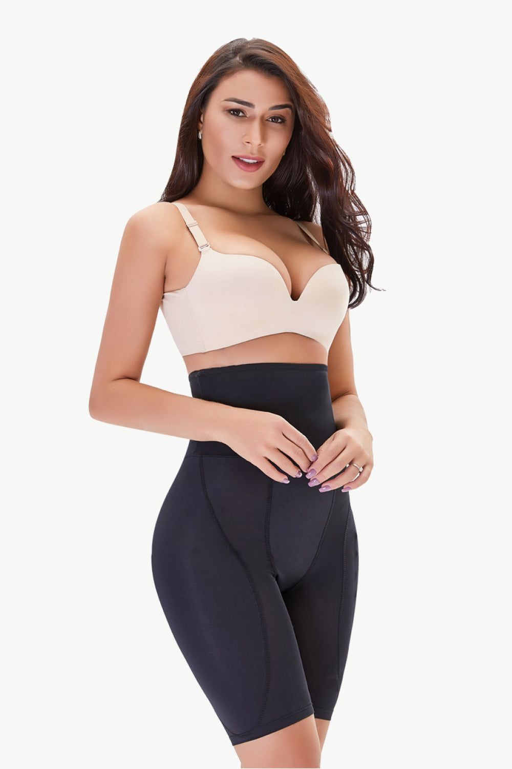 Full Size High Waisted Pull-On Shaping Shorts | Maekery Studio