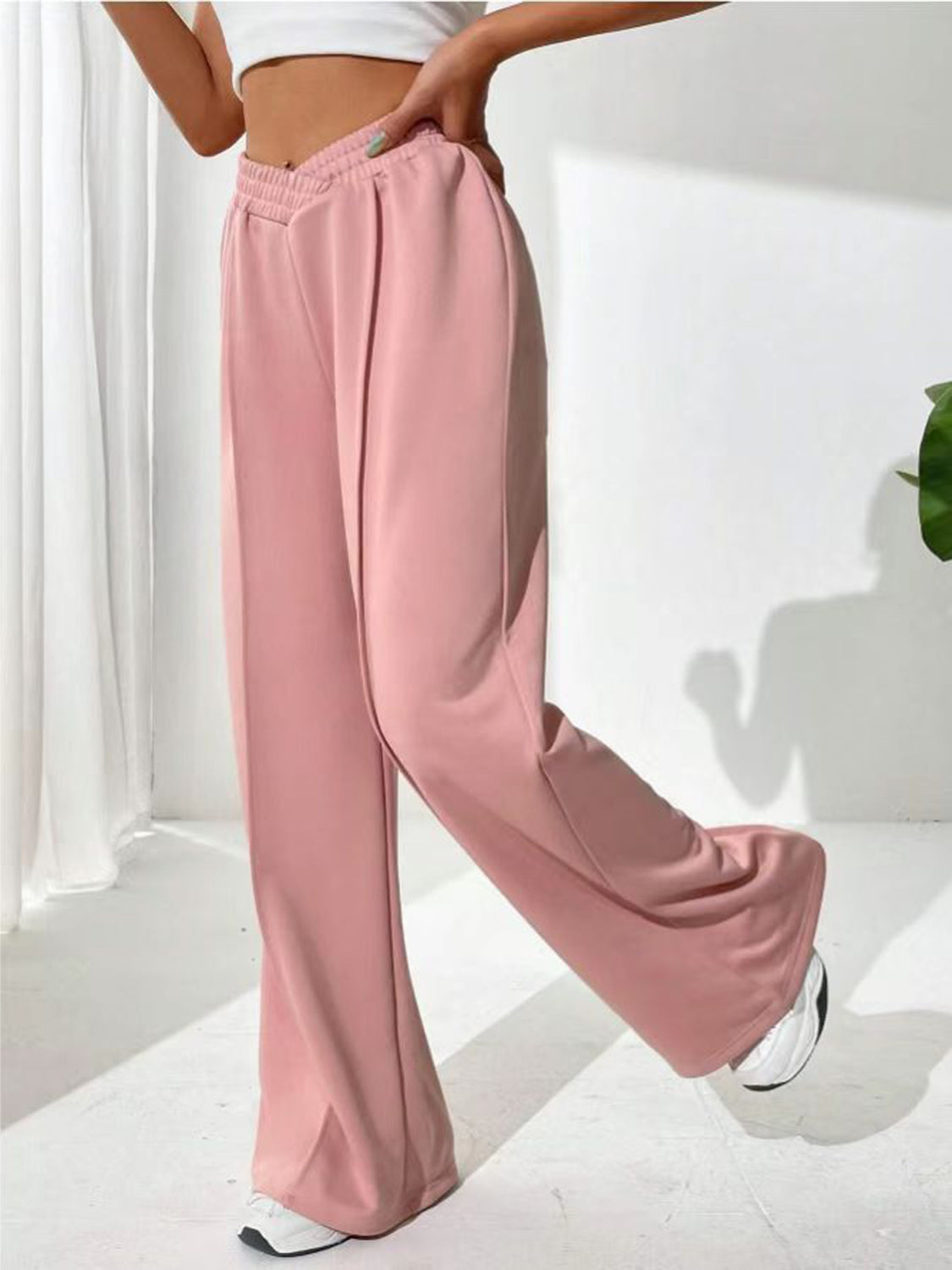 Elastic Waist Wide Leg Pants | Maekery Studio