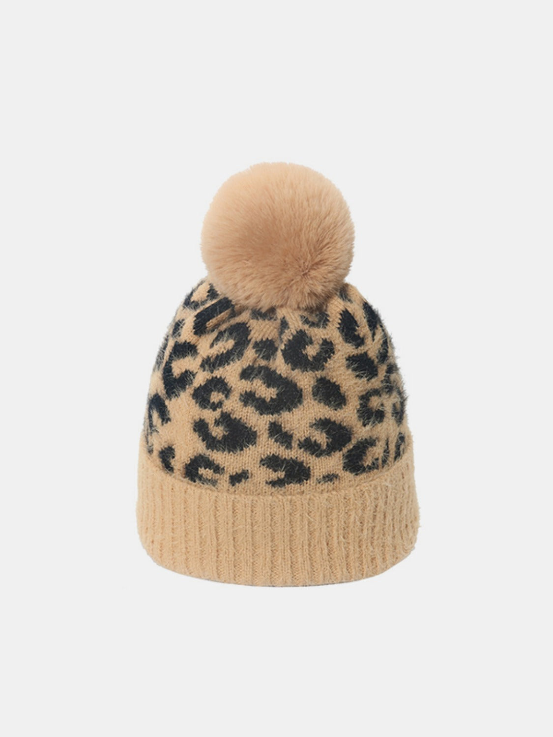 Leopard Hat with Pompom | Maekery Studio