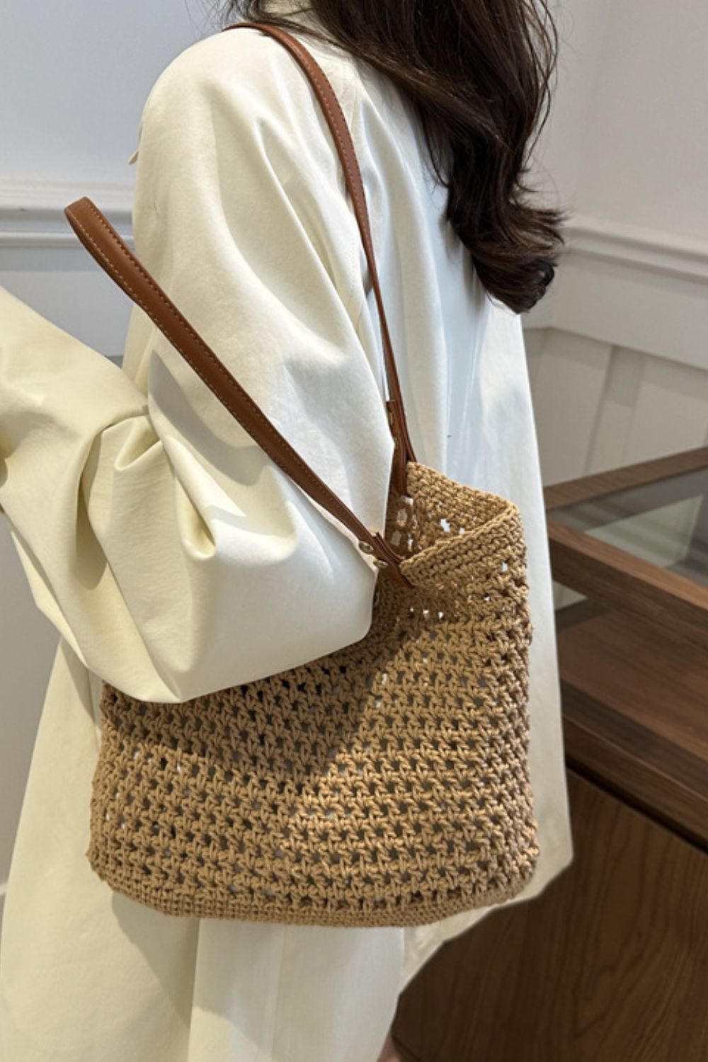 Openwork Woven Tote Bag | Maekery Studio