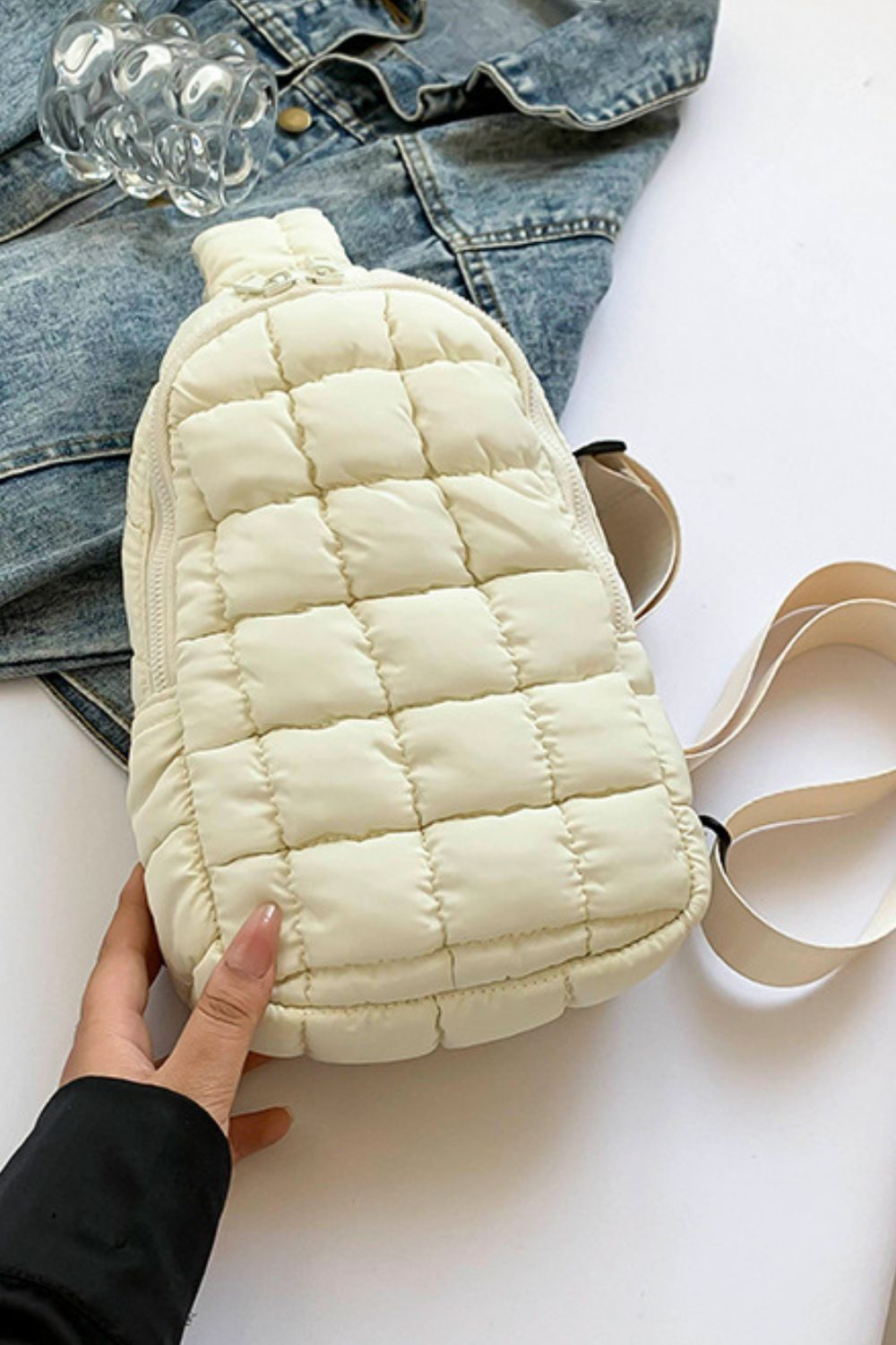 Quilted Nylon Crossbody  Bag | Maekery Studio