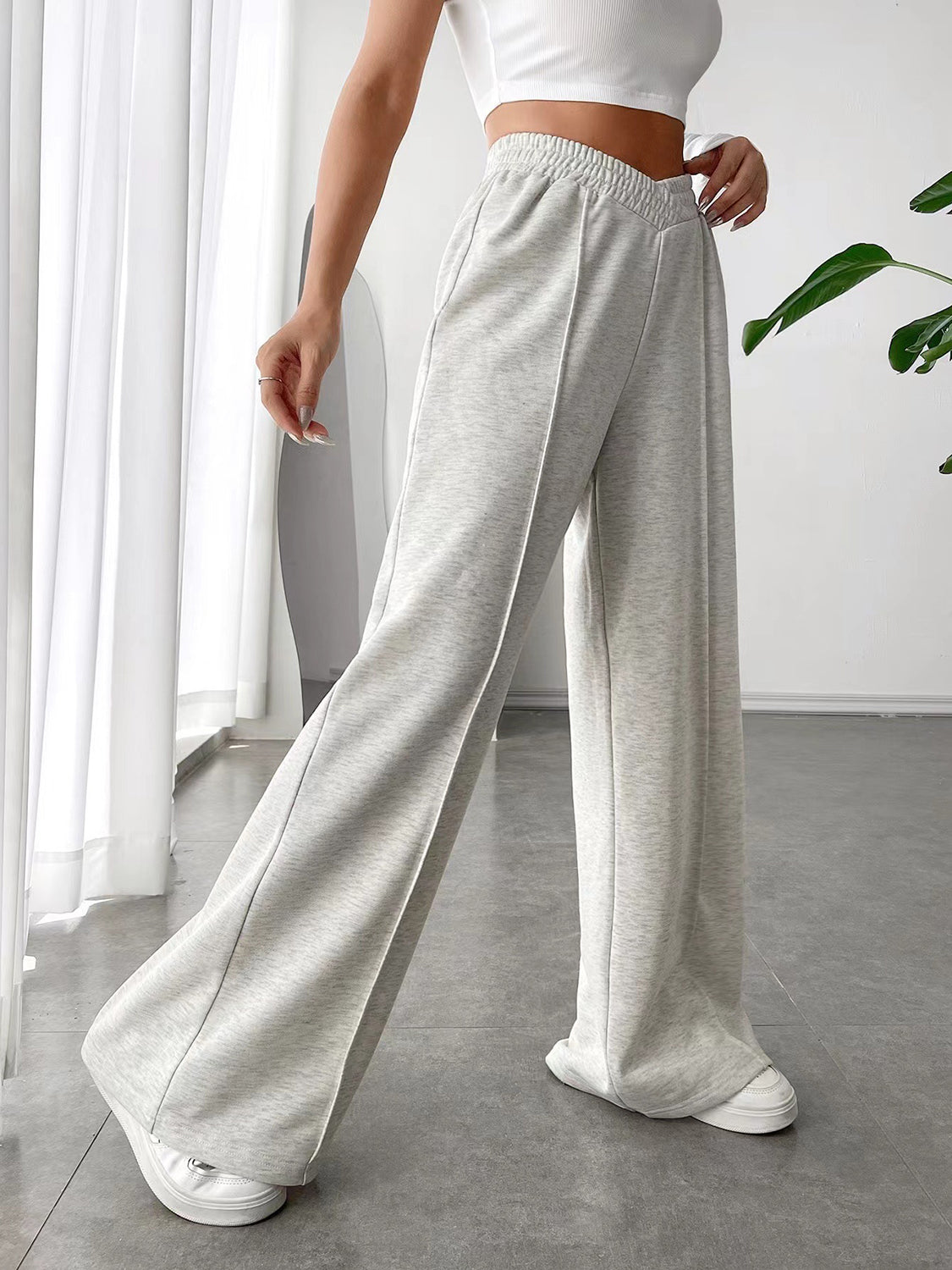 Elastic Waist Wide Leg Pants | Maekery Studio