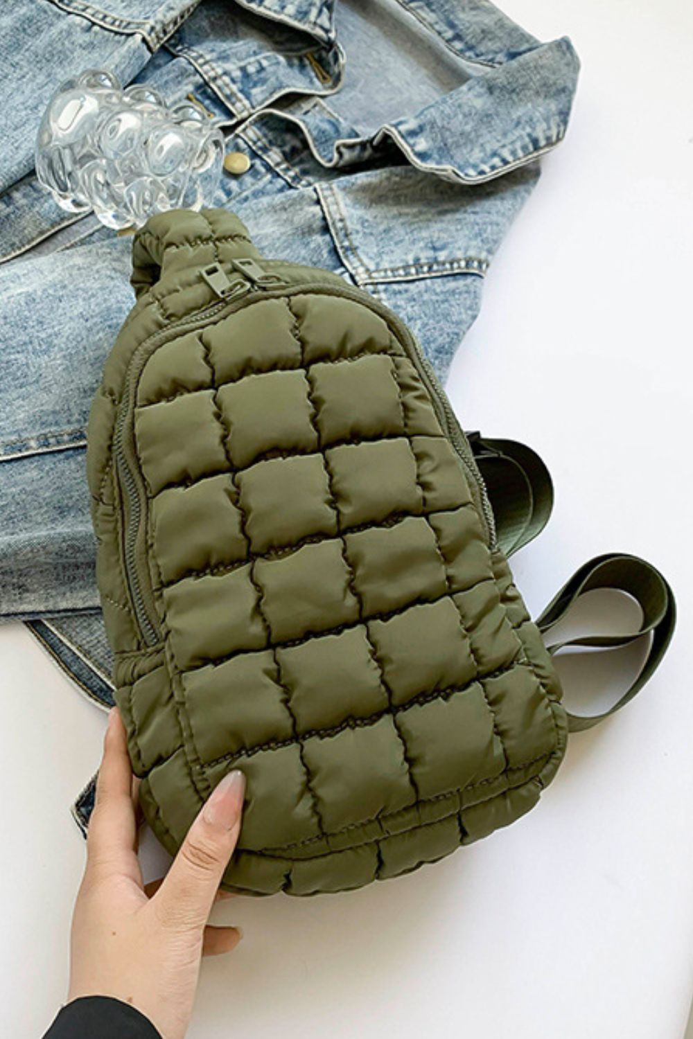 Quilted Nylon Crossbody  Bag | Maekery Studio