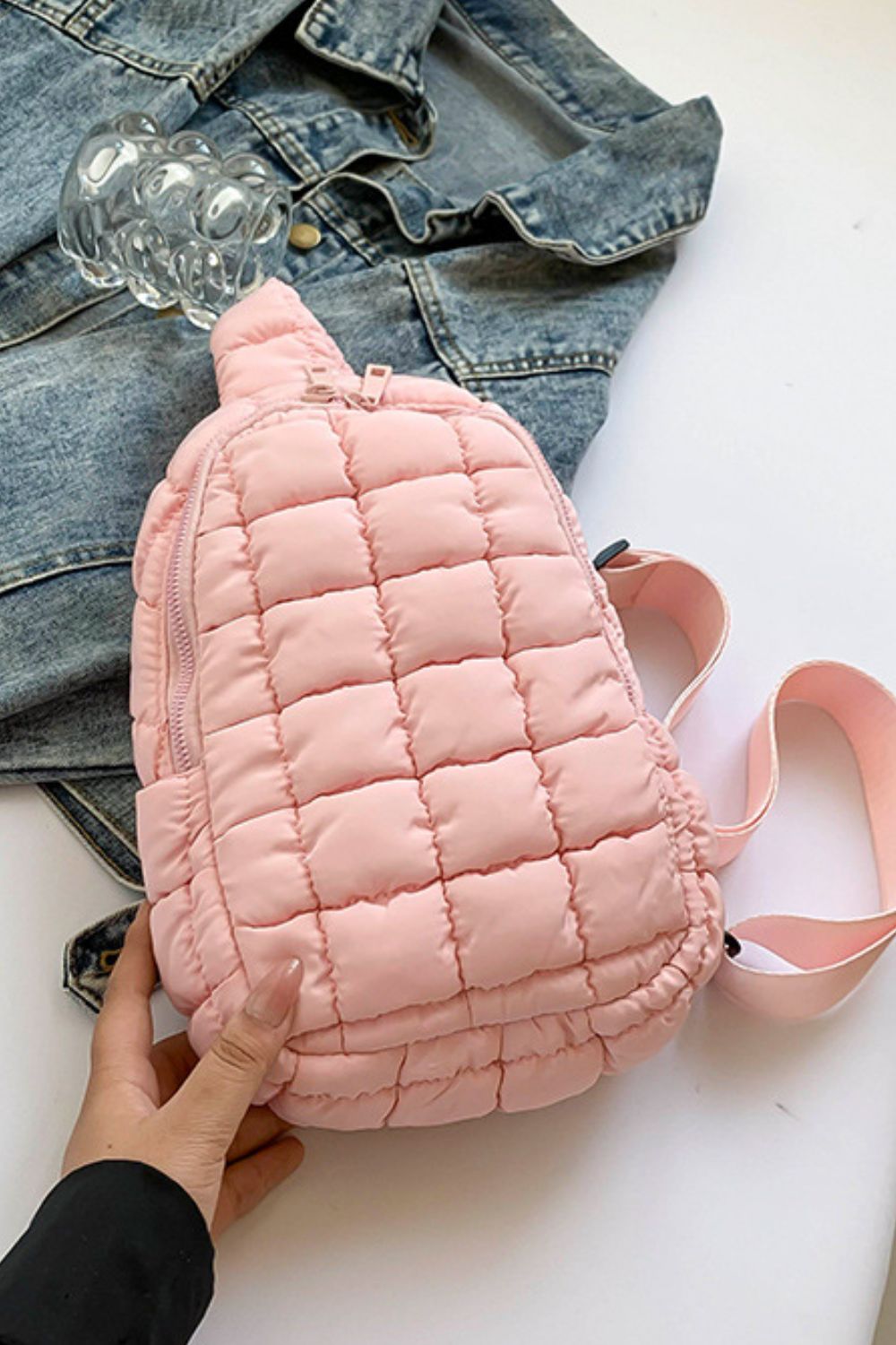 Quilted Nylon Crossbody  Bag | Maekery Studio