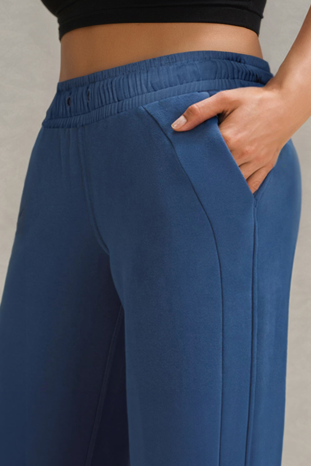 Drawstring Wide Leg Active Pants | Maekery Studio