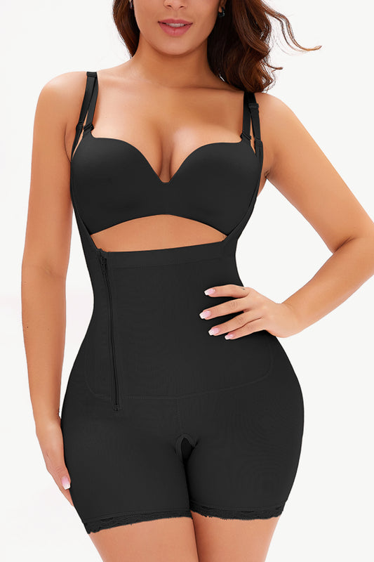 Full Size Side Zipper Under-Bust Shaping Bodysuit | Maekery Studio