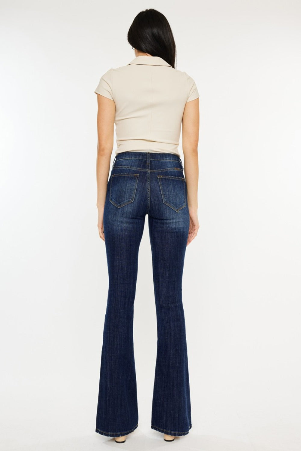 Kancan Full Size Mid Rise Slim Flare Jeans | Maekery Studio