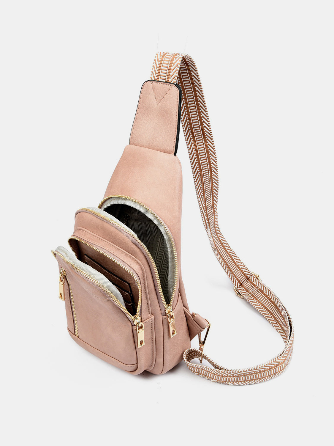 PU Leather Adjustable Strap Crossbody Bag | Maekery Studio